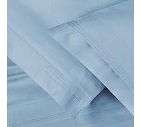 Superior - Set di federe Tinta Unita, 51 x 102 cm, Singolo Capo,a 650 Fili, Cotone, Celeste, 2 Pezzi