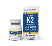 Superior Source Vitamina K2 100 Mcg (Mk7) , Vitamina D 5.000 Iu 60 Compresse