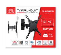 SUPERIOR STAFFA PER TV MOTION 2 SNODI EXTRA SLIM 13/42" SUPSTV009 NERO BLACK