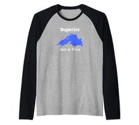 Superior State of Mind: Lake Superior Maglia con Maniche Raglan