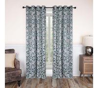 Superior Tende oscuranti, per finestra, per camera da letto, blocco solare, termiche, moderne tende bohémien, collezione foglie, set di 2 pannelli, con tasca per asta, 132 x 213 cm, color foglia di tè