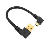 Superior ZRL®Cavo dati da USB 2.0 maschio a gomito destro a micro USB, ricarica rapida, cavi dati neri (15 cm, 50 cm, 1 m)