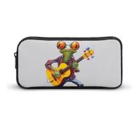 Superiore Porta Matite Frog Play Guitar Astuccio Portamatite Multifunzione Astuccio Cartoleria Per Ragazze, Ufficio, Ragazzi, 20X9X4Cm