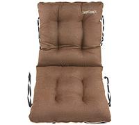 SuperKissen24. Cuscini per Sdraio 48x48x48 cm da Esterno ed Interno Resistente e Comodo per Sedie Reclinabili, Spiaggine e Poltrone da Giardino - Lino Marrone