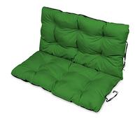 SuperKissen24. Cuscino Lungo per Panchina da Giardino 100x50 cm con Schienale 100x60 cm Resistente e Comodo per Panca da Esterno ed Interno - Verde