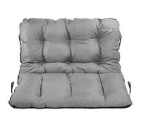 SuperKissen24. Cuscino Lungo per Panchina da Giardino 100x60x50 cm - per Panca da Esterno ed Interno - Impermeabile - Lino Grigio