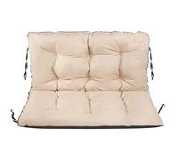 SuperKissen24. Cuscino Lungo per Panchina da Giardino 100x60x50 cm - per Panca da Esterno ed Interno - Impermeabile - Lino Beige