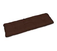 SuperKissen24. Cuscino Lungo per Panchina da Giardino 120x38 cm Resistente e Comodo per Panca da Esterno ed Interno - Marrone