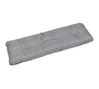 SuperKissen24. Cuscino Lungo per Panchina da Giardino 120x38 cm Resistente e Comodo per Panca da Esterno ed Interno - Grigio