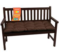 SuperKissen24. Cuscino Lungo per Panchina da Giardino 120x50 cm Resistente e Comodo per Panca da Esterno ed Interno - Marrone