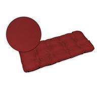 SuperKissen24. Cuscino Lungo per Panchina da Giardino 120x50 cm Resistente e Comodo per Panca da Esterno ed Interno - Rosso Scuro