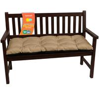 SuperKissen24. Cuscino Lungo per Panchina da Giardino 140x50 cm Resistente e Comodo per Panca da Esterno ed Interno - Beige