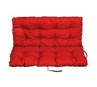 SuperKissen24. Cuscino Lungo per Panchina da Giardino 180x50 cm con Schienale 180x60 cm Resistente e Comodo per Panca da Esterno ed Interno - Rosso