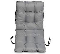 SuperKissen24. Cuscino per Sdraio 96x48 cm da Esterno ed Interno Resistente e Comodo per Sedie Reclinabili, Spiaggine e Poltrone da Giardino - Grigio