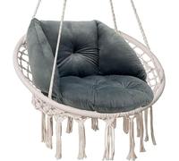 SuperKissen24. Cuscino per Sedie sospese, Sedia a Dondolo Sospesa - Guanciale per Poltrona Sospesa - Cuscino Morbido - Cuscino Rotondo - Cuscini per Dondolo Appeso - Antracite