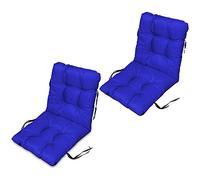 SuperKissen24. Set di 2 Cuscini per Sdraio 96x48 cm da Esterno ed Interno Resistente e Comodo per Sedie Reclinabili, Spiaggine e Poltrone da Giardino - Fiordaliso