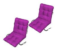 SuperKissen24. Set di 2 Cuscini per Sdraio 96x48 cm da Esterno ed Interno Resistente e Comodo per Sedie Reclinabili, Spiaggine e Poltrone da Giardino - Fucsia