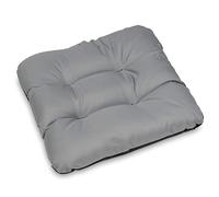 SuperKissen24. Set di 4 Cuscini per Sedie - Cuscino 45x45 cm da Esterno ed Interno Comoda Seduta Impermeabile per Mobili e Arredamento da Giardino, per Pavimento - Grigio