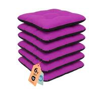 SuperKissen24. Set di 6 Cuscini per Sedie - Cuscino 45x45 cm da Esterno ed Interno Comoda Seduta Impermeabile per Mobili e Arredamento da Giardino, per Pavimento - Fucsia