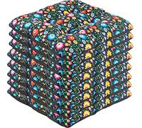 SuperKissen24. Set di 8 Cuscini per Sedie - Cuscino 45x45 cm da Esterno ed Interno Comoda Seduta Impermeabile per Mobili e Arredamento da Giardino, per Pavimento - Folk