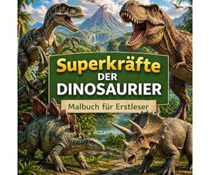 Superkräfte der Dinosaurier - Malbuch für Erstleser