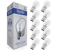 Superlite Set 10 lampade alogene ausiliarie P21/5W per la gamma Night Vision. Omologazione E1 R37/03, certificazione RoHs e CE. Durata e luminosità eccezionali.