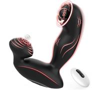 SuperLove 3in1 Rotating Bead Prostate Massager with Remote Black