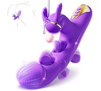 SuperLove 4in1 Dual Flapping, Heating Rabbit Vibrator Purple