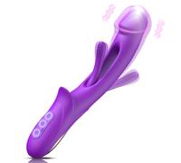 SuperLove Bliss Flapping G-Spot Dual Motor Vibrator Purple