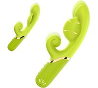 SuperLove Inflatable G-Spot Rabbit Vibrator Lime