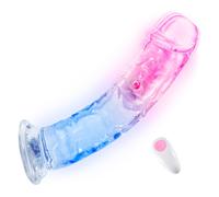 SuperLove LED Vibrating Dildo with Remote Medium