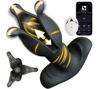 SuperLove Perfect Expander Thrusting & Vibrating Anal Plug with Remote & App Black