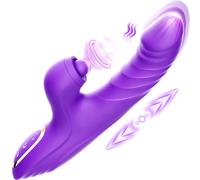 SuperLove Powerful Thrusting G-Spot Rabbit Vibrator Purple