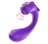 SuperLove Raya G-Spot Sucking Dual Vibrator Purple