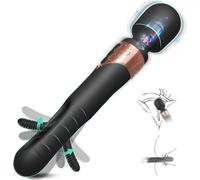 SuperLove Triple Pleasure Massage Wand & Flapping Vibrator Black