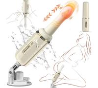 SuperLove Triple Stimulation Sex Machine Heating, Thrusting & Vibrating Soft Silicone White