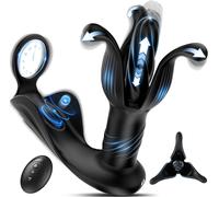 SuperLove Ultimate Anal Extender Prostate & Testicles Massager with Remote Black