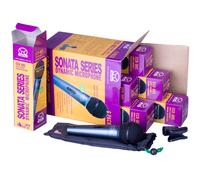 SUPERLUX ECO88S SET 6 MICROFONI DINAMICI PER VOCE CON INTERRUTTORE BORSETTA E CLAMP