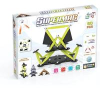 SUPERMAG - Gioco di Costruzione Magnetico Technicolor - 60 Pezzi - Gioco per Bambini a partire dai 5 anni - Sistema Brevettato Basato sui Programmi STEM - Made in Italy