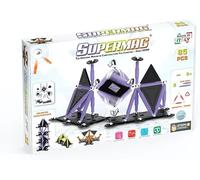 SUPERMAG - Gioco di Costruzione Magnetico Technicolor - 85 Pezzi - Gioco per Bambini a partire dai 5 anni - Sistema Brevettato Basato sui Programmi STEM - Made in Italy