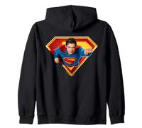 Superman (2025) Flying Over S-Shield Felpa con Cappuccio