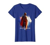 Superman (2025 Movie) Look Up Shield Maglietta, Donna, Blu Reale, L