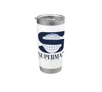 Superman (2025) S World Logo Bicchiere termico in acciaio inox doppia parete