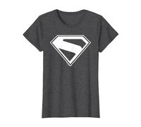 Superman (2025) Superman New Logo Maglietta, Donna, Grigio Scuro, XL