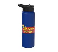 Superman Action Comics Logo Stainless Steel Insulated Water Bottle