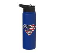 Superman All American Shield Stainless Steel Insulated Water Bottle