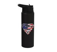 Superman All American Shield Stainless Steel Insulated Water Bottle