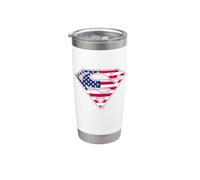 Superman American Flag Shield Logo Bicchiere termico in acciaio inox doppia parete