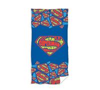 Superman Asciugamano di Bagno, Cotone, Blu, 26 x 38 x 4 cm