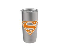 Superman Burnt Orange & White Shield Bicchiere termico in acciaio inox doppia parete